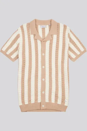 U.S. Polo Assn. U. S. Polo Assn. Mens Crochet Knit Open Collar 100% Cotton Polo Shirt S