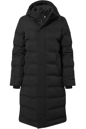 Tog 24 Black Womens Glaston Longline Thermal Parka Hooded Puffer Coat AU 10