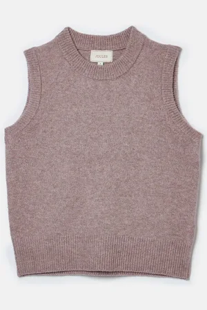 Joules Holly Dusky Pink Regular Fit Knitted Vest L