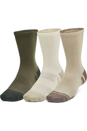 Under Armour Green Performance Tech Crew Socks 3 Pack M
