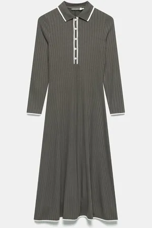 mint&berry Jersey Polo Midi Dress M