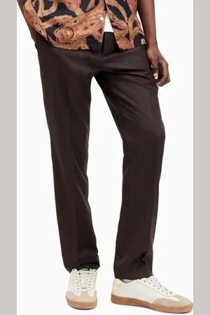 AllSaints AllSaints Brown Thorpe Regular Fit Trousers 34W x 31L (UK 34 R)