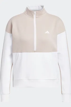 adidas Half-Zip Taupe Brown Jacket S Reg