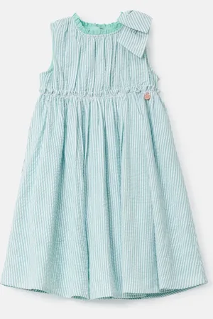 Angel & Rocket Giana Mint Seersucker Stripe 100% Cotton Dress 4 Years (104cm)