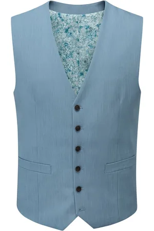 Skopes Blue Tailored Fit Beckett Suit Waistcoat 38 R