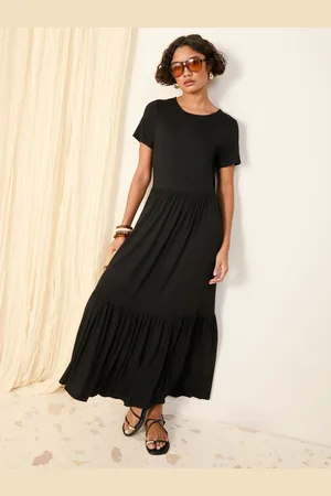 Friends Like These Short Sleeve Smock Tiered Maxi Dress 12