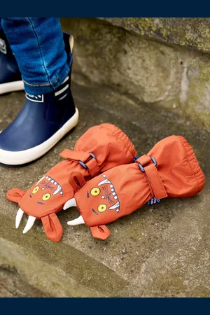 JoJo Maman Bébé Brown The Gruffalo Waterproof Fleece Lined Mittens 1
