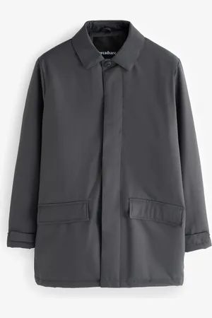 Threadbare Grey Showerproof Button Up Collared Jacket S