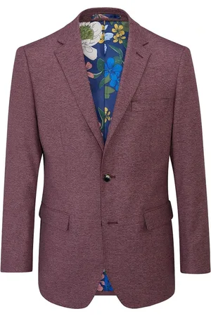 Skopes Red Slim Fit Jodrell Tweed Effect Suit Jacket 46 R