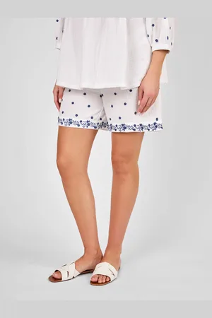 JoJo Maman Bébé Maternity Embroidered Shorts L
