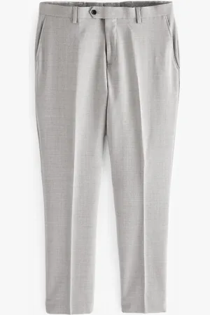 Next Grey Slim Fit Signature Tollegno Suit Trousers 34W x 31L (UK 34 R)