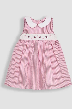 JoJo Maman Bébé Seersucker Stripe Smocked Dress 6