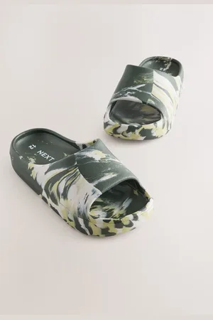 Next Khaki Green Marble Sliders AU 10 (EU 28)