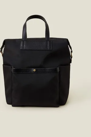 Accessorize Black Nylon Canvas Backpack One