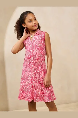 Lipsy London Crinkle Sleeveless Holiday Shop Shirt Dress (5-16yrs) 7 Years (122cm)