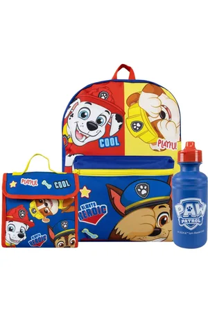 Character Blue PAW Patrol Backpack Lunch Bag and Water Bottle Set One