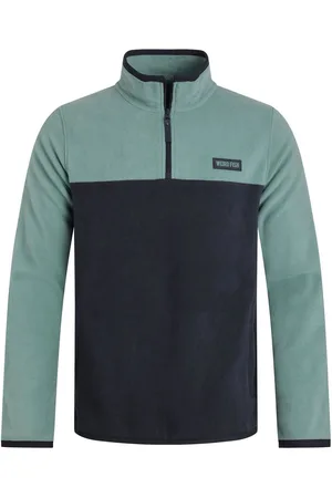 Weird Fish Blue Tristan Colour Block Micro Fleece xlarge