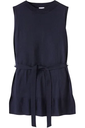 CELTIC & CO. Blue Fine Knit Sleeveless Tunic M