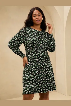 Lipsy London Curve Printed Jersey Underbust Mini Dress AU 20