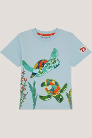 Monsoon Blue Turtle 100% Cotton T-Shirt 5