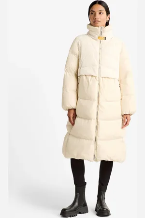 Parajumpers Cream Emya Quilted Down Coat XS