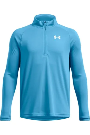 Under Armour Blue Youth Tech 2.0 1/2 Zip 100% Cotton Sweatshirt 11