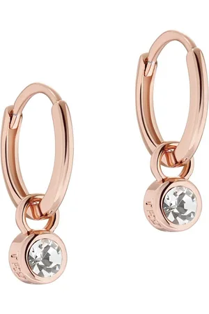 Ted Baker Rose Gold Tone SINALAA: Crystal Huggie Earrings One