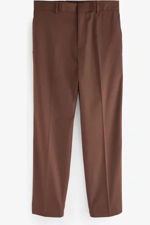 Next Brown Smart Flannel Slim Fit Trousers 30W x 31L (UK 30 R)
