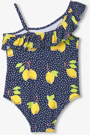 Hatley Blue Fresh Lemons Ruffle Trim Swimsuit 5 Years (110cm)