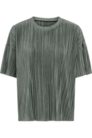 ONLY Grey Loose Fit Plisse Blouses
