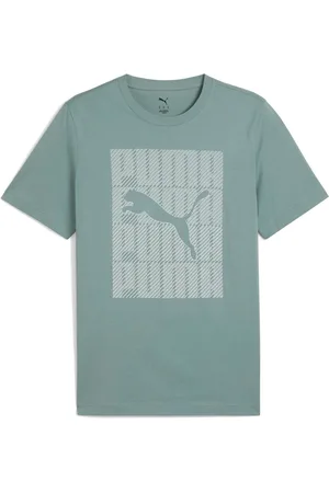 PUMA Green Mens Graphics Wording T-Shirt L