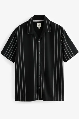 Next Cuban Collar Textured Jersey Short Sleeve Shirt XL