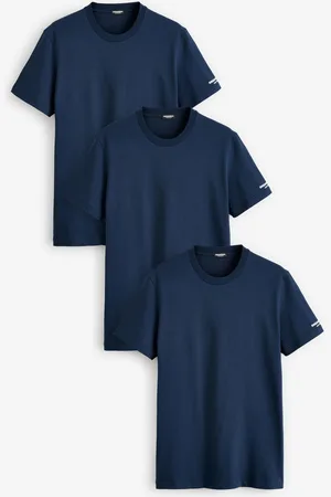 Dsquared2 Navy Underwear Short Sleeve Logo T-Shirts 3 Pack M