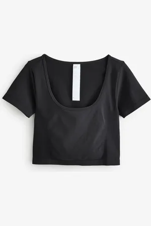 Fabletics Grey Sleek Seamless Scoop Short-Sleeve Top S