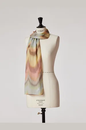 Paul Smith Swirl Gradient Silk Blend Multi Scarf One
