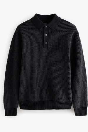 Next Relaxed Fit Chenille Texture Polo Shirt S