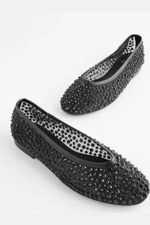 Next Forever Comfort Round Toe Mesh Jewel Ballerinas Shoes AU 7.5 (EU 38.5)