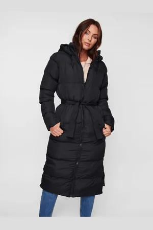 Threadbare Black Longline Puffer Jacket AU 6