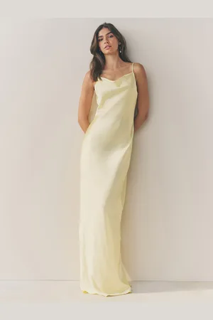 Next Bridesmaid Satin Cowl Neck V-Back Maxi Dress AU 18