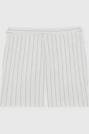 Reiss Regatta Cotton-Blend Pinstripe Shorts 34