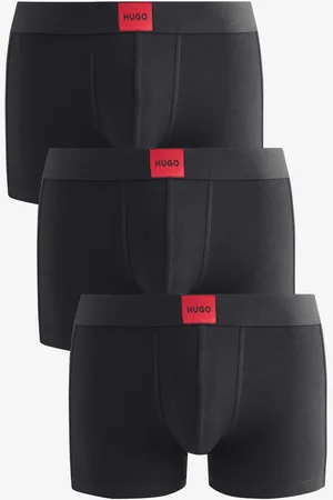 HUGO BOSS Black Logo Waistband Cotton Boxers 3 Pack S