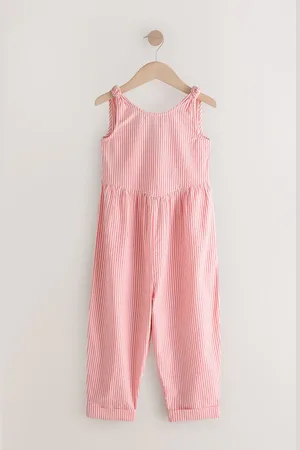 Next Pink Stripe 100% Cotton Barrel Playsuit (3-16yrs) 14 Years (164cm)