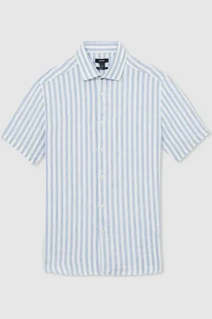 Reiss Holiday Linen Short-Sleeve Shirt xsmall