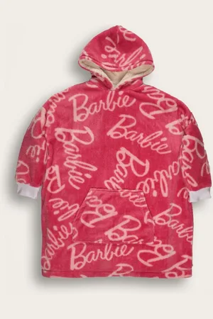 Brand Threads Pink Barbie Womens Hooded Blanket One