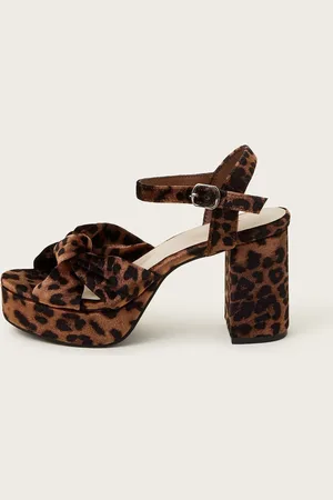 Monsoon Brown Mara Leopard Print Platform Heels AU 8 (EU 39)
