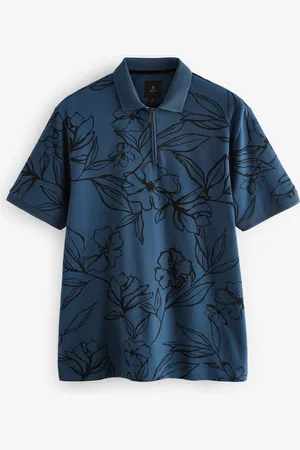 Next Pattern Quarter Zip Polo Shirt XXL