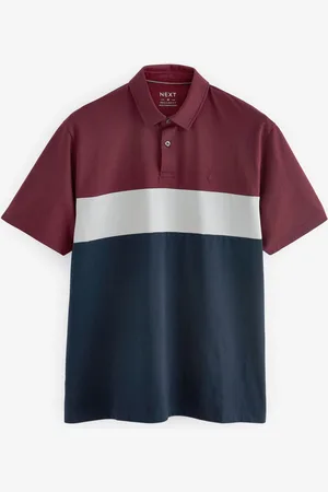 Next 100% Cotton Short Sleeve Button Up Block Polo Shirt XXL