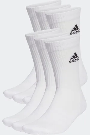 adidas White/Black Cushioned Crew Socks 6 Pack UK 13