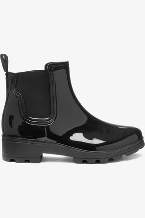 Next Black Patent Ankle Wellington Boots AU 7 (EU 38)