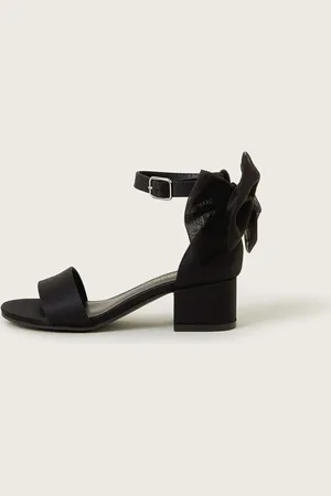 Monsoon Black Two Part Bow Heels AU 11 (EU 29)